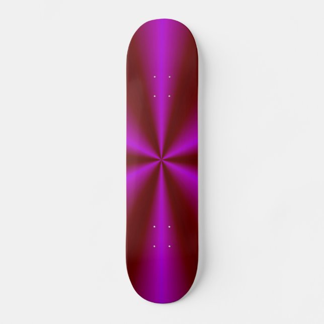 Pink Crimson Red Rainbow Skateboard Deck (Front)
