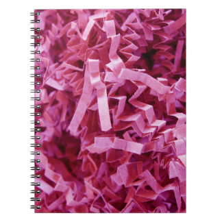 Pink Crinkled Shredded Paper Close-Up Photograph Notebook