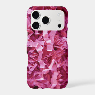 Pink Crinkled Shredded Paper Photograph Abstract iPhone 17 Pro Case