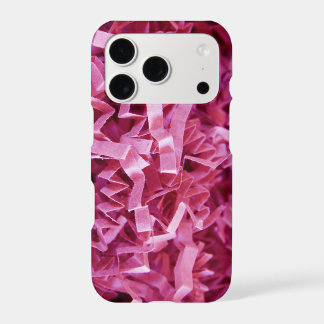 Pink Crinkled Shredded Paper Photograph Abstract iPhone 17 Pro Case