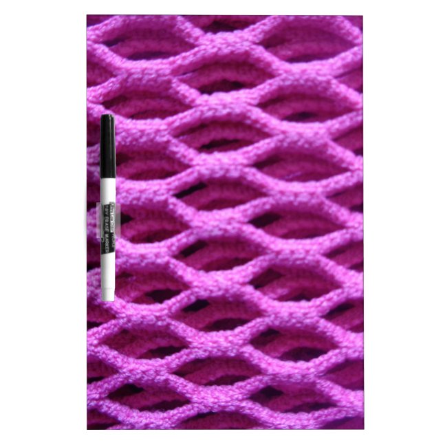 Pink Crochet Look Dry-Erase Board (Front)