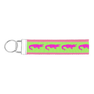 Pink Crocodile Keychain