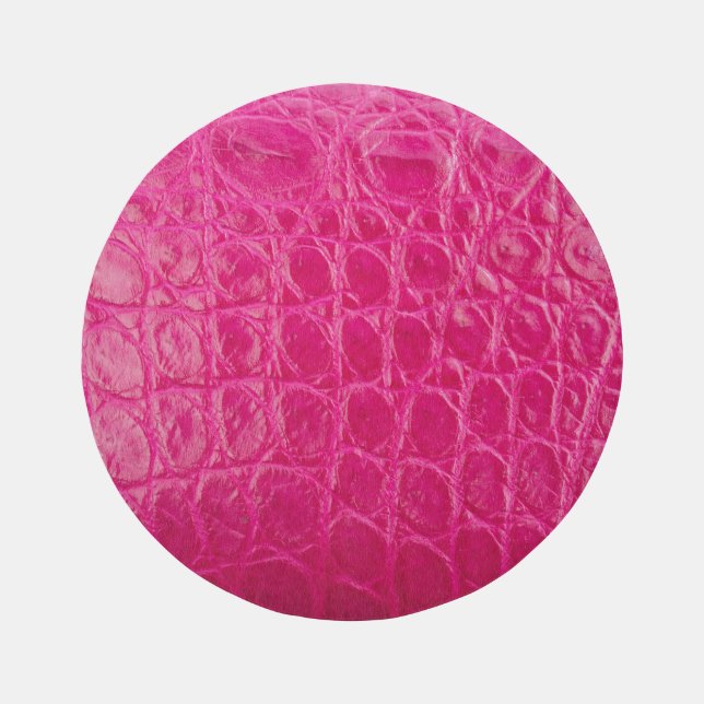 Pink crocodile skin, leather texture rug (Front)
