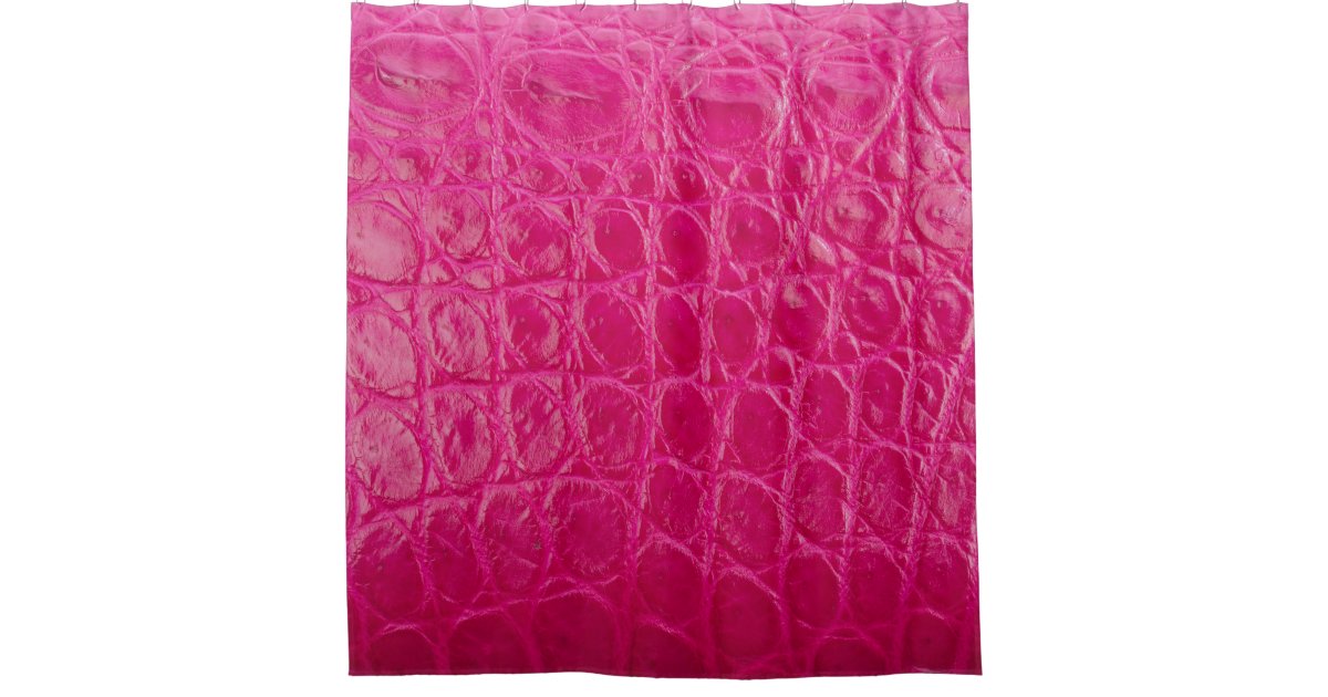 Pink crocodile skin, leather texture shower curtain | Zazzle