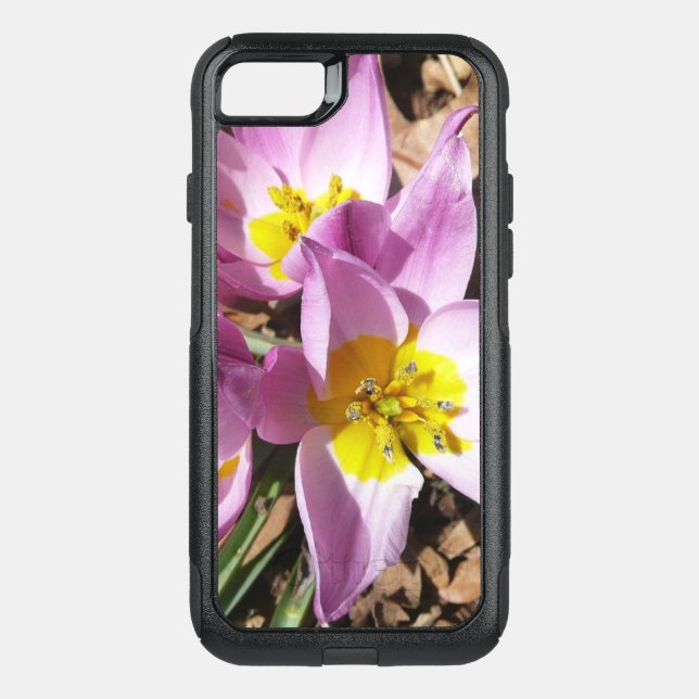 Pink Crocuses Spring Floral Otterbox iPhone Case (Back)