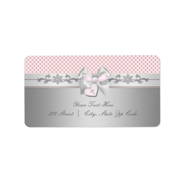 Pink Cross Address Labels (Front)