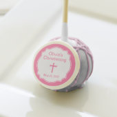 Pink Cross Baby Girl Baptism Christening Favor (Front Insitu)