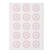 Pink Cross Baptism Cupcake Frosting Rounds (Sheet)