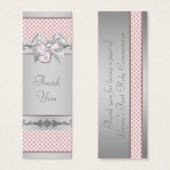 Pink Cross Bomboniere Tags (Front & Back)