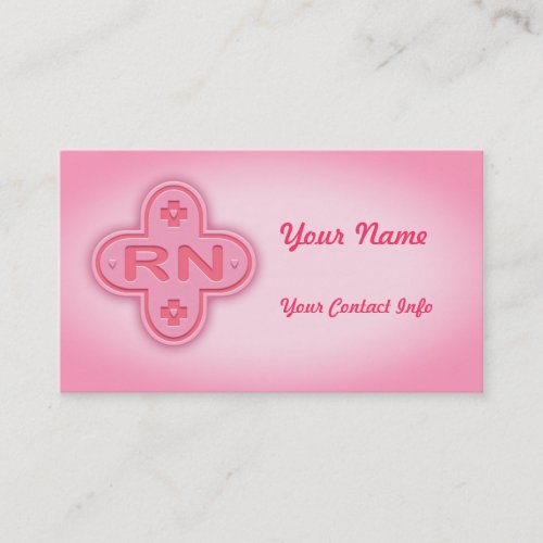 Pink Cross Business Card