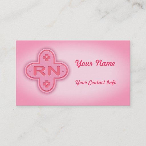 Customizable Pink Cross Business Card
