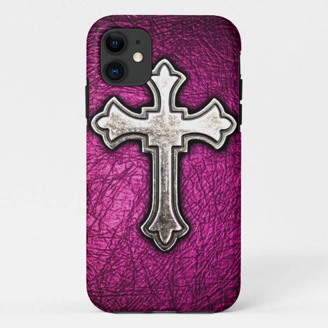 Pink Cross Case-Mate iPhone Case (Back)