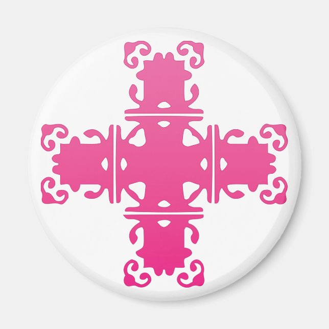 pink cross Magnet (Front)
