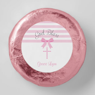 Pink Cross Religious Cake Pops Dipped Oreo Cookie Favors