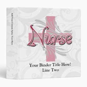 Pink Cross/Swirl Nurse Binder
