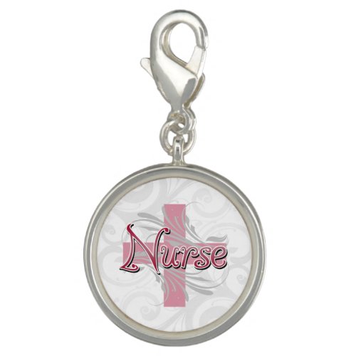 Pink CrossSwirl Nurse Charm