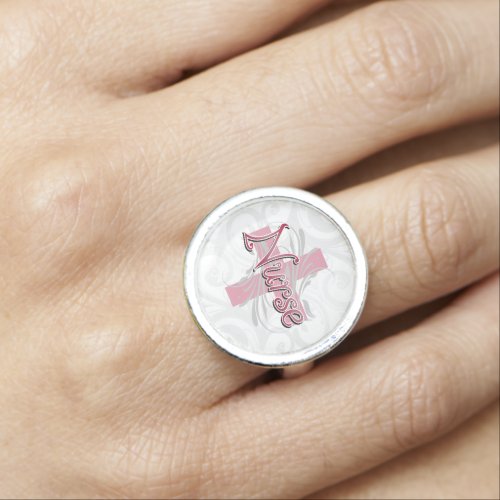 Pink CrossSwirl Nurse Ring