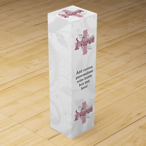 Pink CrossSwirl Nurse Wine Gift Box
