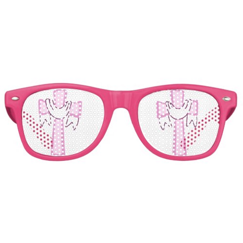 Pink Crosses Religious Christian Girl Retro Sunglasses