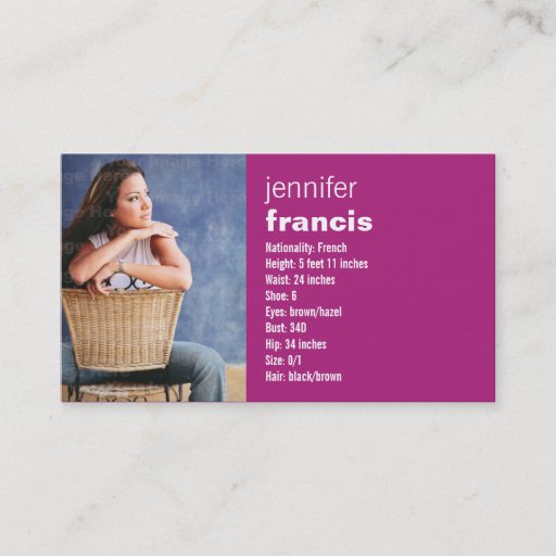 Customizable Pink Crossing Mini Comp Card Business Cards