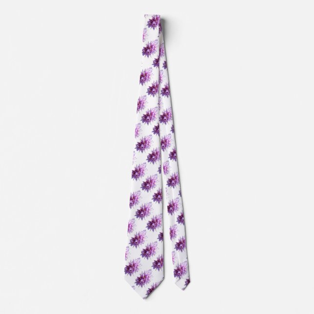 Pink Crous Flower Neck Tie (Front)