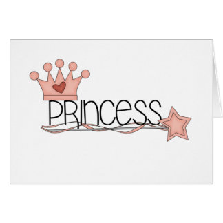 Pink Crown and Wand Princess Cards