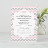 Pink Crown Baby Shower invites / girl princess (Standing Front)
