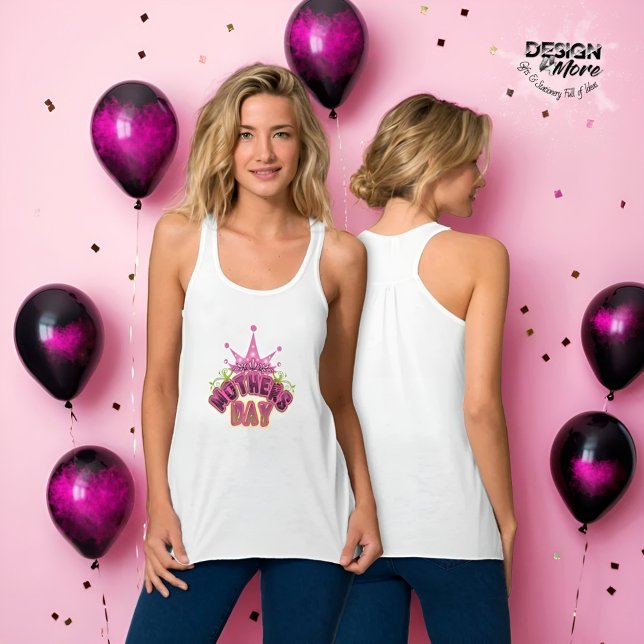 Pink Crown Happy mothers day Women Tank Top (Creator Uploaded)