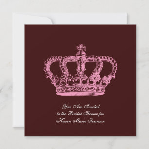 Pink Crown Invitation