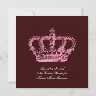 Pink Crown Invitation