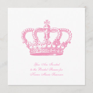 Pink Crown Invitation