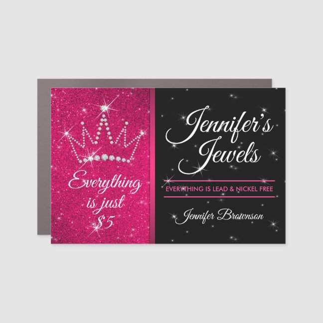 Pink Crown Jewelry Accessory Star Car Magnet