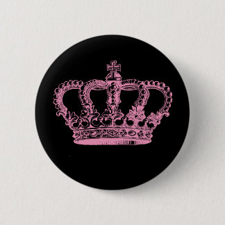 Pink Crown Pinback Button