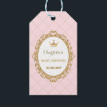 Pink Crown Princess Baby Shower Favor Gift Tag<br><div class="desc">Gorgeous princess theme favor tag for a royal baby shower celebration!</div>