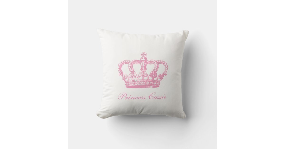 Pink Crown Throw Pillow Zazzle