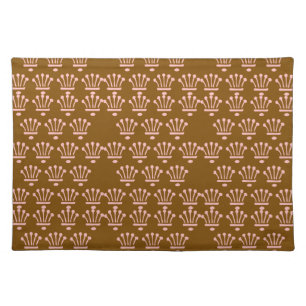 Pink Crowns Brown Cloth Placemat