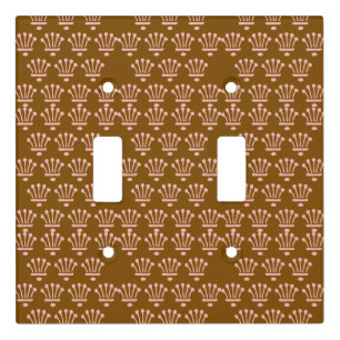 Pink Crowns Brown Light Switch Cover