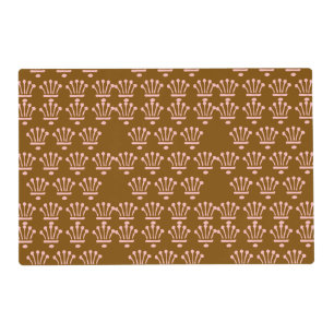 Pink Crowns Brown Placemat