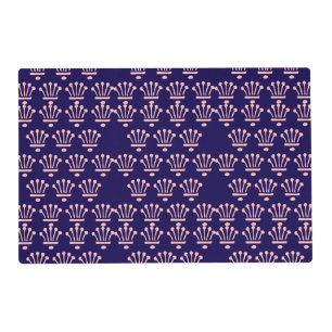 Pink Crowns Dk Blue     Placemat
