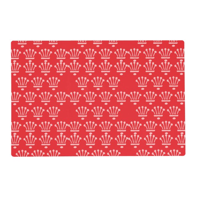 Pink Crowns Red      Placemat (Front)