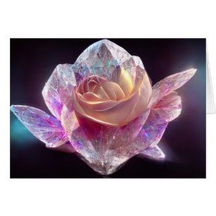 Pink Crystal Flower Cards