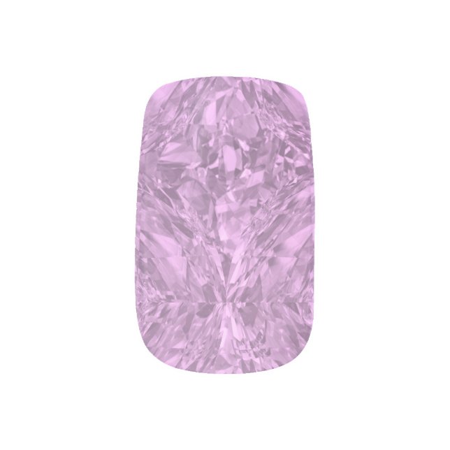 Pink Crystal Nail Art (Left Thumb)