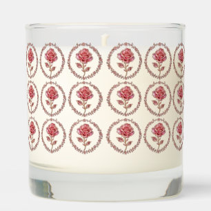 Pink Crystal Rose Diamond Wreath Art Scented Candle