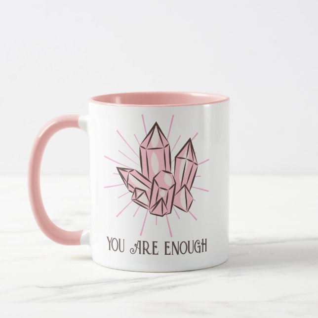 Pink Crystal Stones  Mug (Left)
