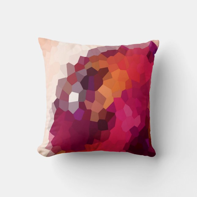 Pink Crystals Throw Pillow (Front)