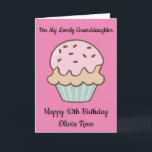 Pink Cupcake 10th Happy Birthday Granddaughter Card<br><div class="desc">Pink Cupcake 10th Happy Birthday Granddaughter Card</div>