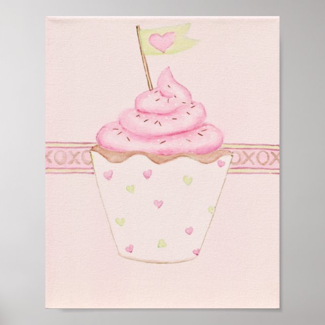 Pink Cupcake 8 x 10 Print (Front)