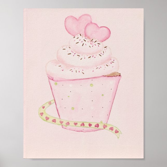 Pink Cupcake 8 x 10 print (Front)