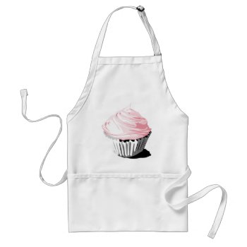 Pink Cupcake Apron by styleuniversal at Zazzle