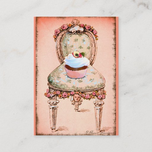 Customizable Pink Cupcake Bakery Business Profile Card Business Card